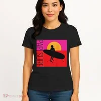 Papi Surf Sunset Surfboard Women's T-Shirt thumb 4