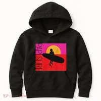 Papi Surf Sunset Surfboard Kids Hoodie thumb 0