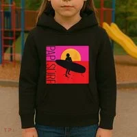 Papi Surf Sunset Surfboard Kids Hoodie thumb 3
