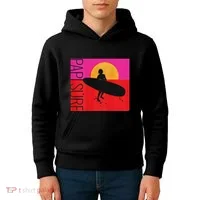 Papi Surf Sunset Surfboard Kids Hoodie thumb 4
