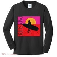 Papi Surf Sunset Surfboard Kids Long Sleeve Shirt thumb 0