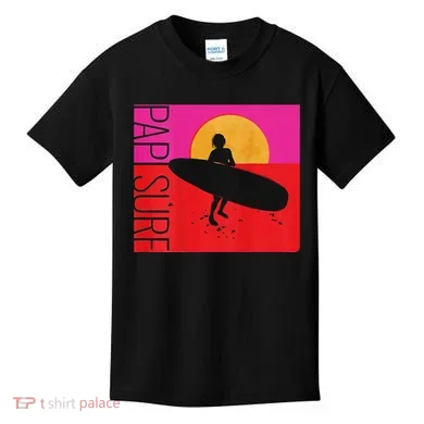 Papi Surf Sunset Surfboard Kids T-Shirt