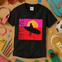 Papi Surf Sunset Surfboard Kids T-Shirt thumb 3