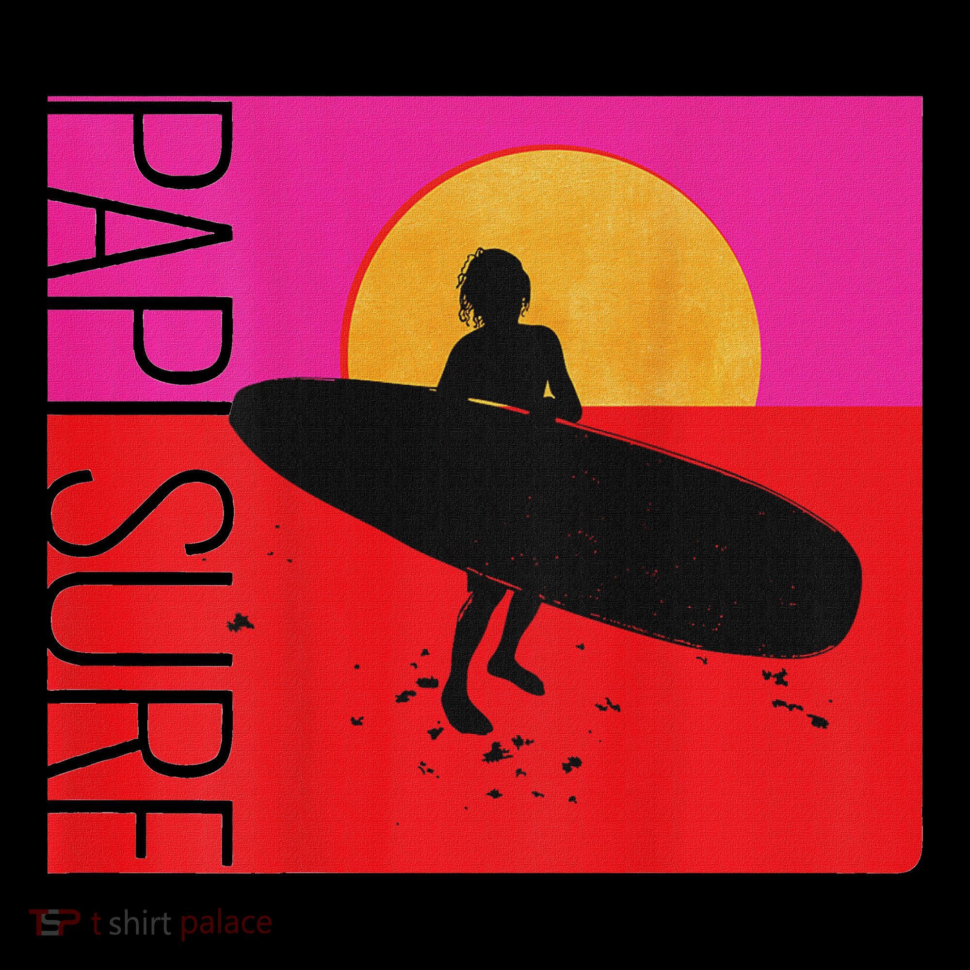 Papi Surf Sunset Surfboard Kids T-Shirt