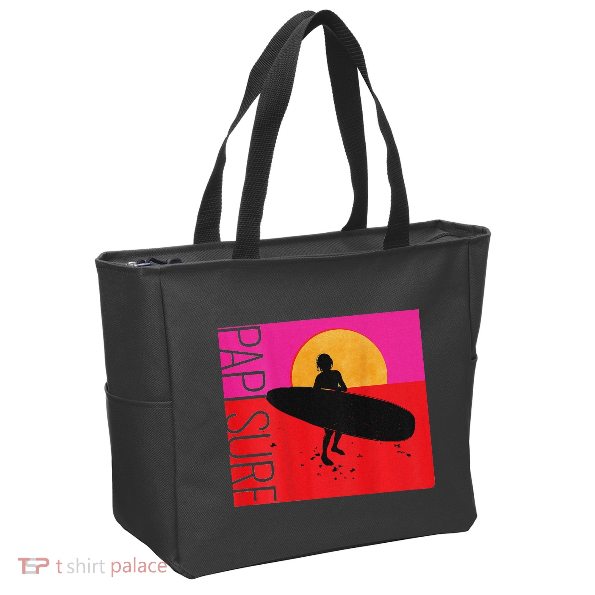 Papi Surf Sunset Surfboard Tote Bag
