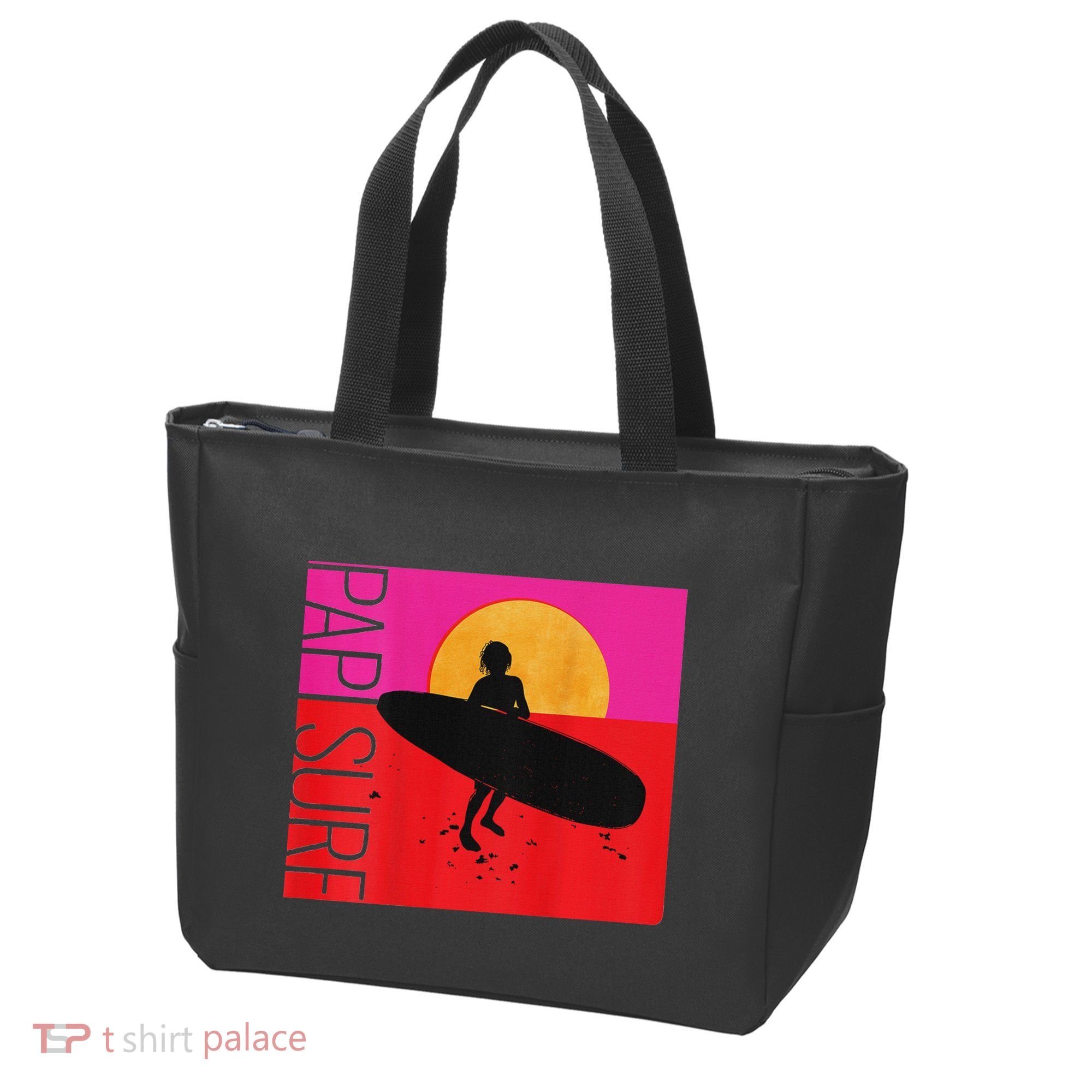 Papi Surf Sunset Surfboard Tote Bag