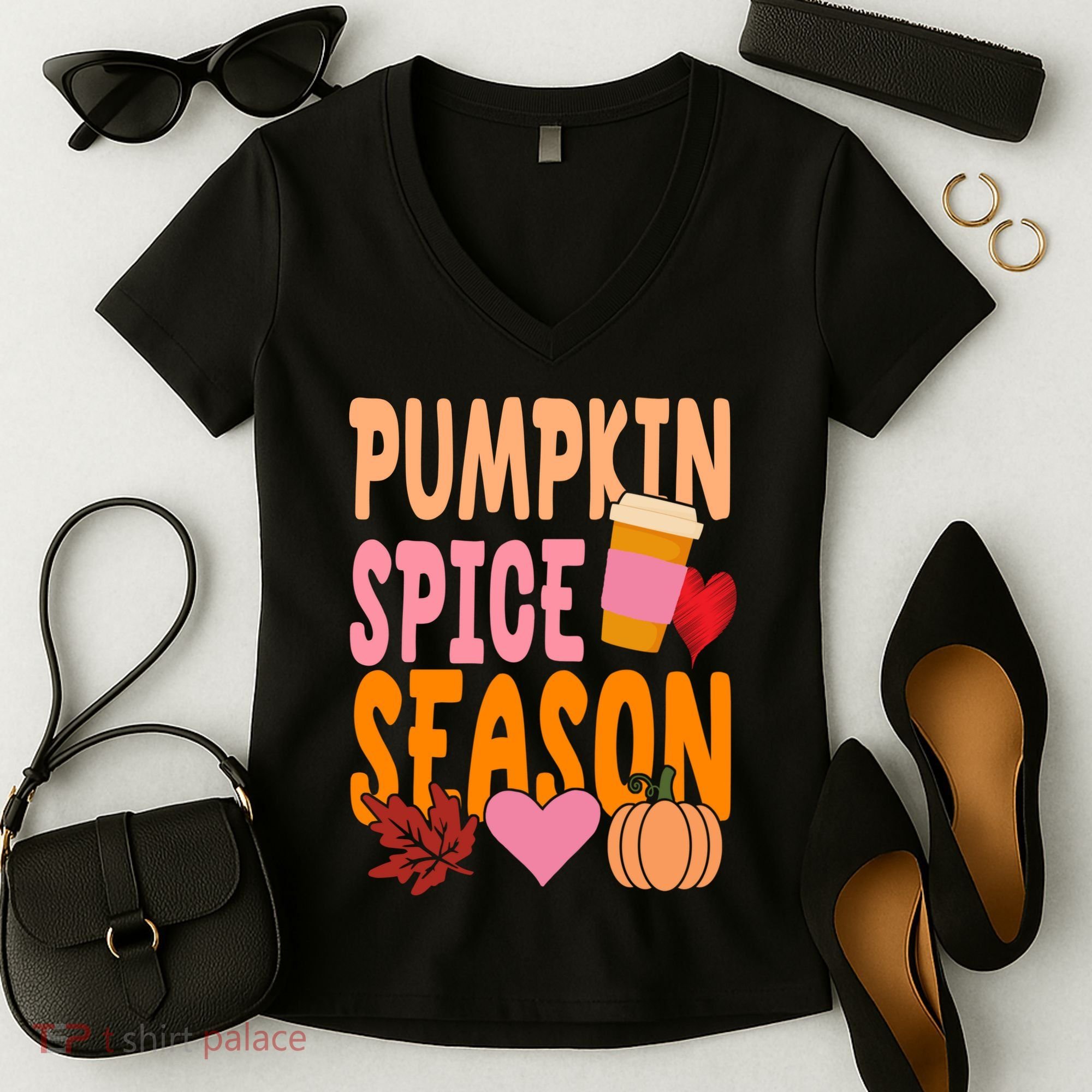 Pumpkin Spice Season Women's V-Neck T-Shirt