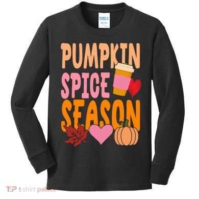 Pumpkin Spice Season Kids Long Sleeve Shirt