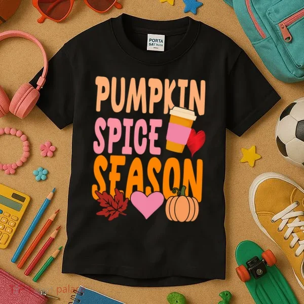 Pumpkin Spice Season Kids T-Shirt