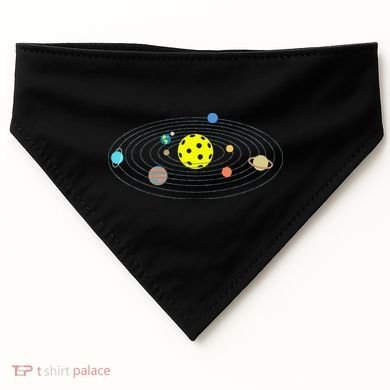 Pickleball Solar System USA-Made Doggie Bandana