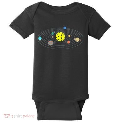 Pickleball Solar System Baby Bodysuit