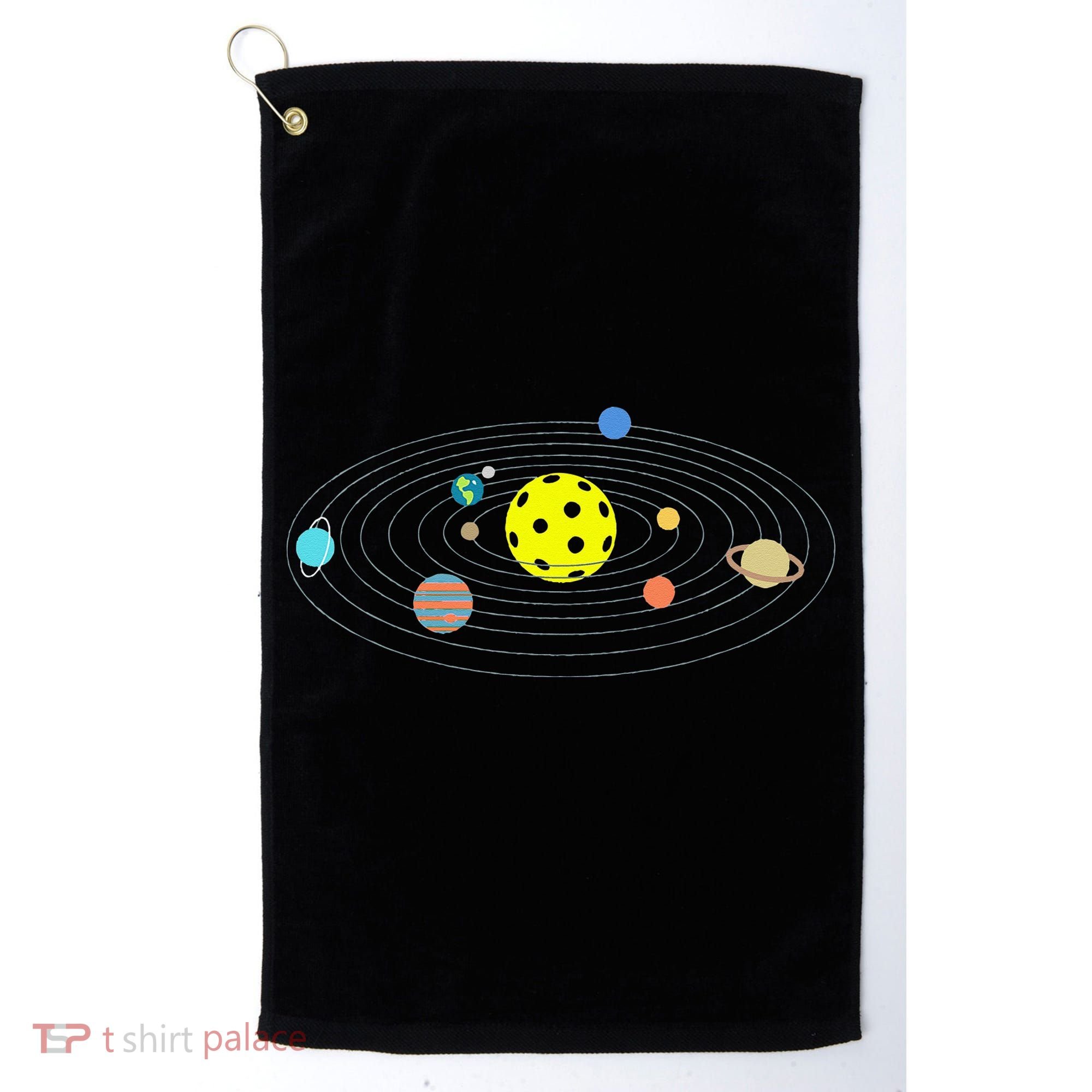 Pickleball Solar System Golf Towel