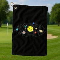 Pickleball Solar System Golf Towel thumb 1