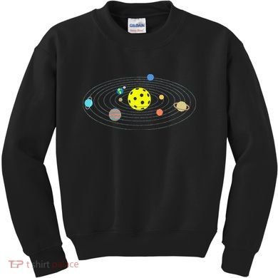 Pickleball Solar System Kids Sweatshirt