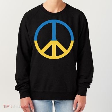 Peace Sign Stand With Ukraine Supporting Ukrainians Women's Sweatshirt