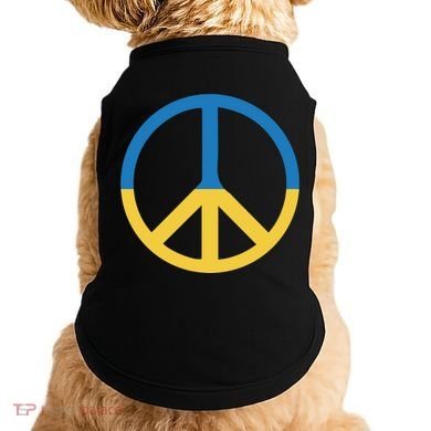 Peace Sign Stand With Ukraine Supporting Ukrainians Doggie Tank