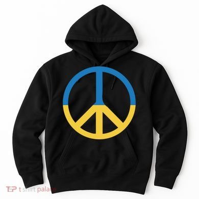Peace Sign Stand With Ukraine Supporting Ukrainians Hoodie