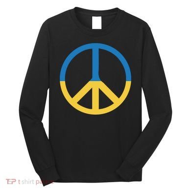 Peace Sign Stand With Ukraine Supporting Ukrainians Long Sleeve Shirt