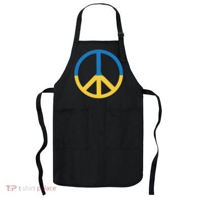 Peace Sign Stand With Ukraine Supporting Ukrainians Apron