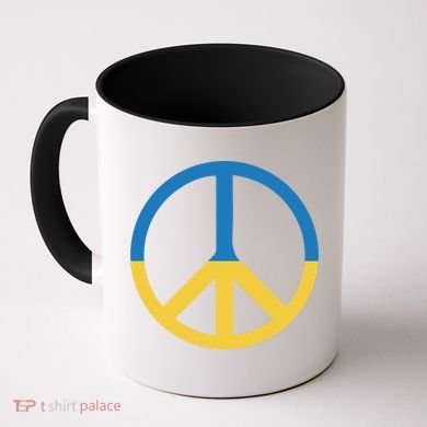 Peace Sign Stand With Ukraine Supporting Ukrainians Coffee Mug