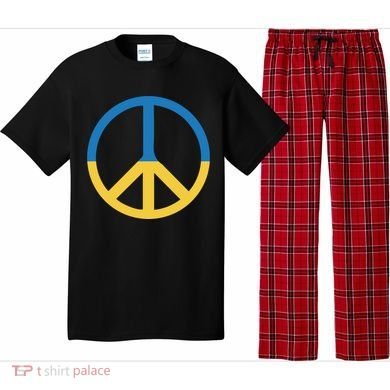 Peace Sign Stand With Ukraine Supporting Ukrainians Pajama Set