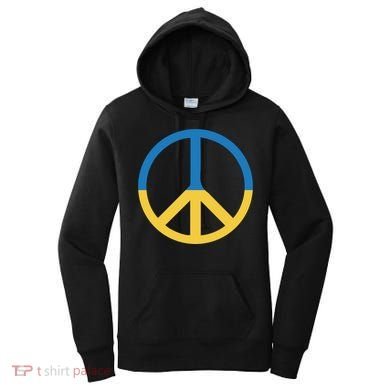 Peace Sign Stand With Ukraine Supporting Ukrainians Women's Hoodie