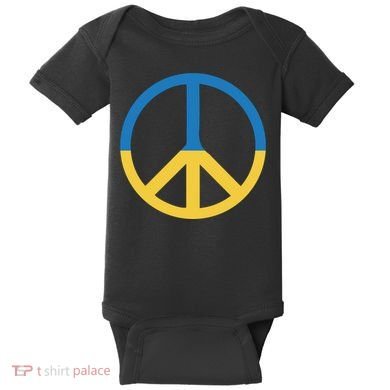 Peace Sign Stand With Ukraine Supporting Ukrainians Baby Bodysuit