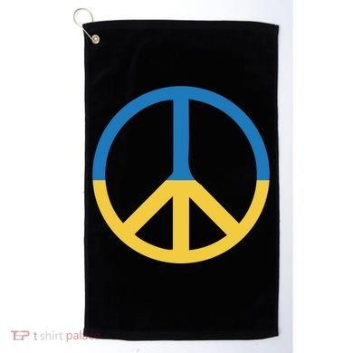 Peace Sign Stand With Ukraine Supporting Ukrainians Golf Towel