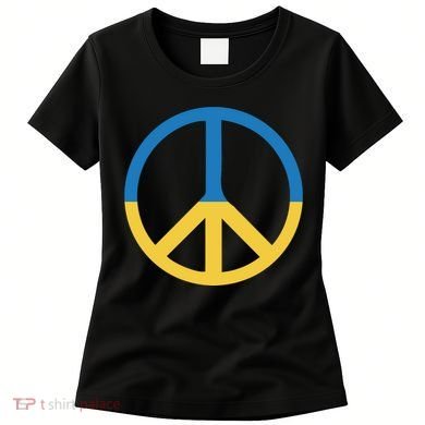 Peace Sign Stand With Ukraine Supporting Ukrainians Women's T-Shirt