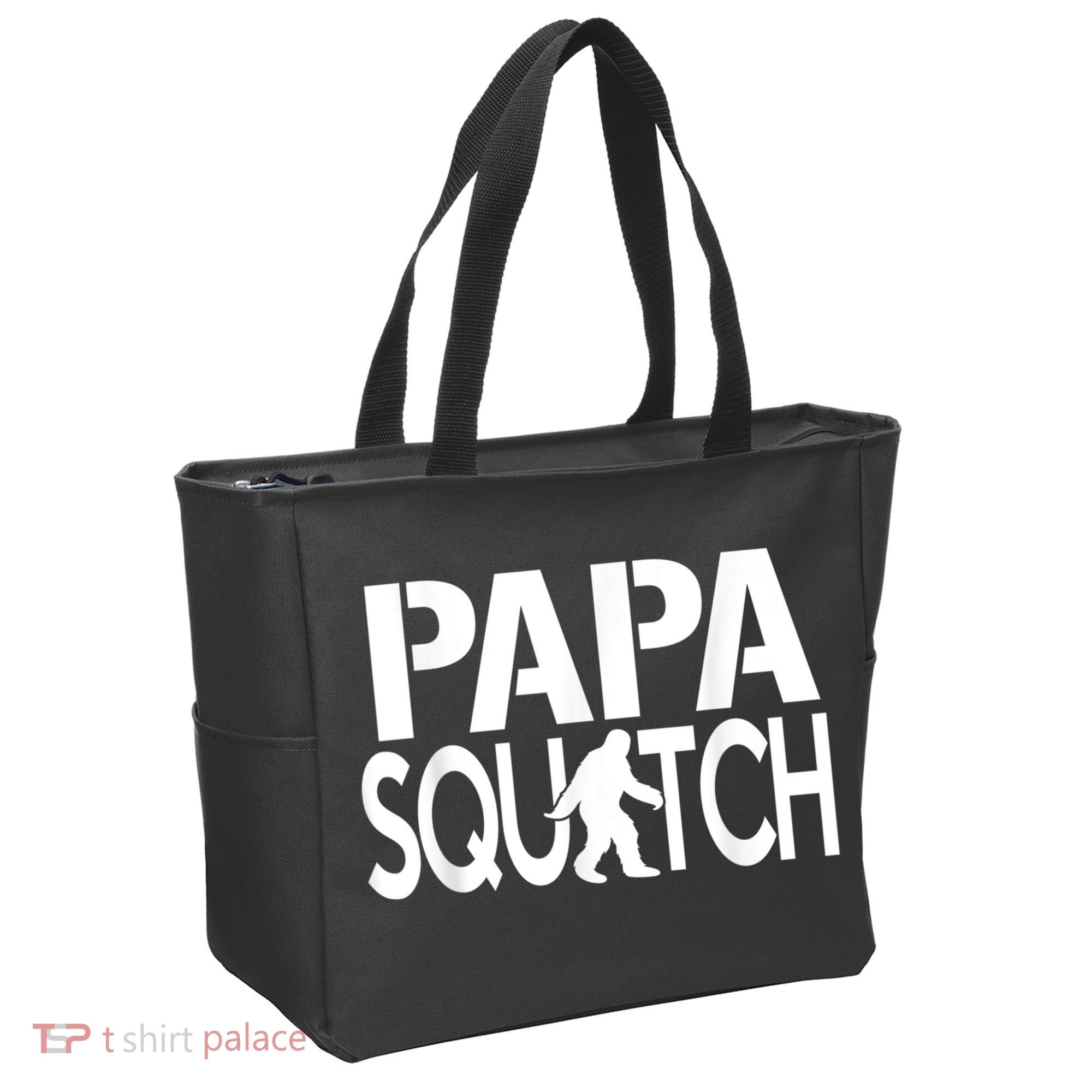 Papa Squatch Shirt Gifts For Dad Sasquatch Bigfoot Tote Bag