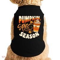 Pumpkin Spice Season Latte Coffee Fall Autumn Funny Doggie Tank thumb 0