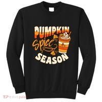 Pumpkin Spice Season Latte Coffee Fall Autumn Funny Sweatshirt thumb 0