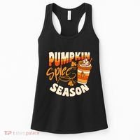 Pumpkin Spice Season Latte Coffee Fall Autumn Funny Women's Tank Top thumb 0