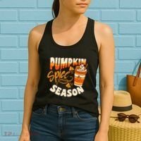 Pumpkin Spice Season Latte Coffee Fall Autumn Funny Women's Tank Top thumb 2