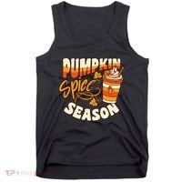 Pumpkin Spice Season Latte Coffee Fall Autumn Funny Tank Top thumb 0