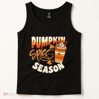 Pumpkin Spice Season Latte Coffee Fall Autumn Funny Tank Top thumb 2
