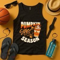 Pumpkin Spice Season Latte Coffee Fall Autumn Funny Tank Top thumb 4