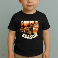 Pumpkin Spice Season Latte Coffee Fall Autumn Funny Toddler T-Shirt thumb 2