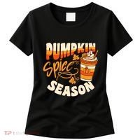 Pumpkin Spice Season Latte Coffee Fall Autumn Funny Women's T-Shirt thumb 0
