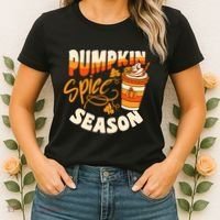 Pumpkin Spice Season Latte Coffee Fall Autumn Funny Women's T-Shirt thumb 2