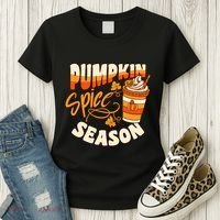 Pumpkin Spice Season Latte Coffee Fall Autumn Funny Women's T-Shirt thumb 3