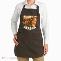 Pumpkin Spice Season Latte Coffee Fall Autumn Funny Apron thumb 2