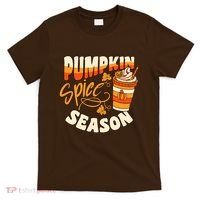 Pumpkin Spice Season Latte Coffee Fall Autumn Funny T-Shirt thumb 0