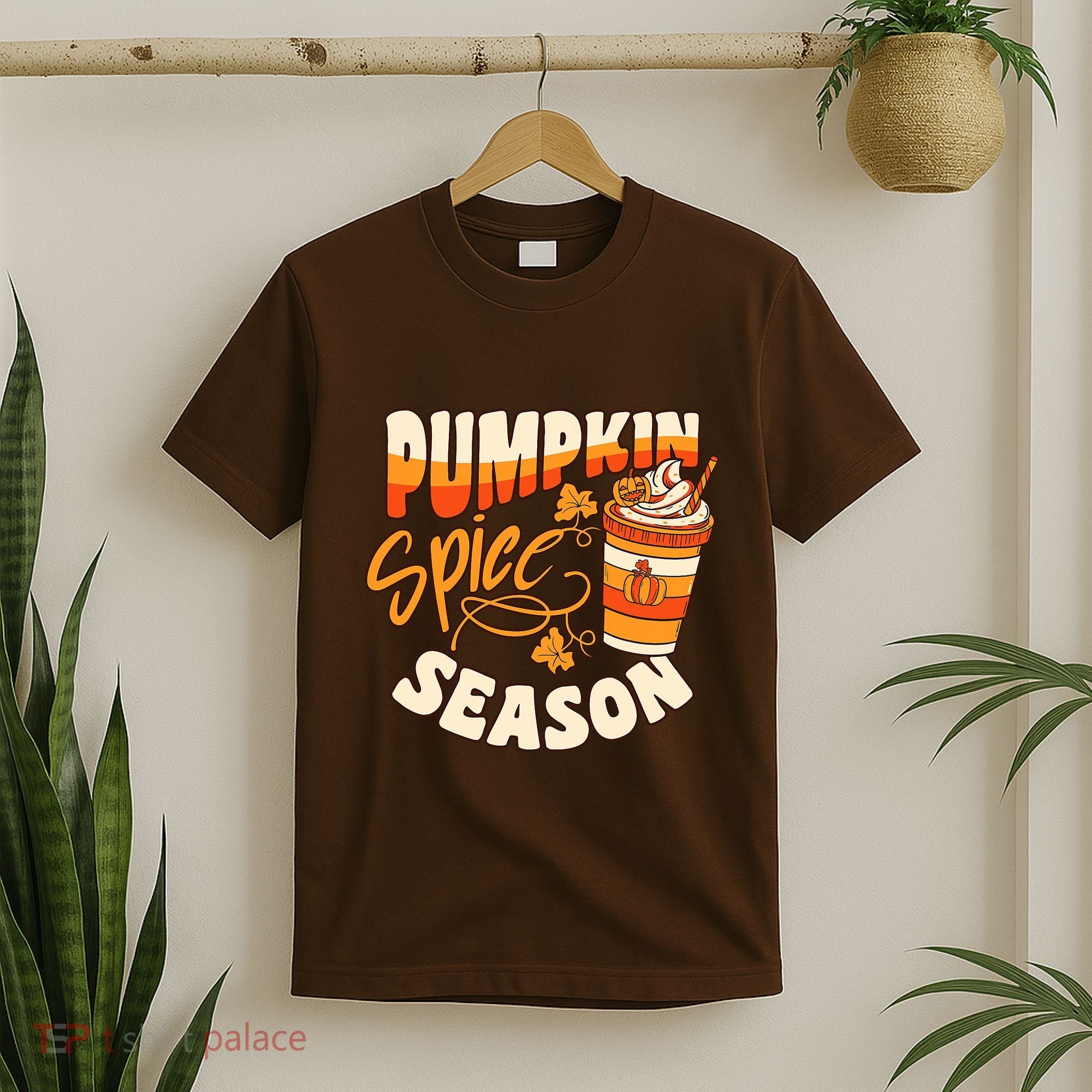 Pumpkin Spice Season Latte Coffee Fall Autumn Funny T-Shirt
