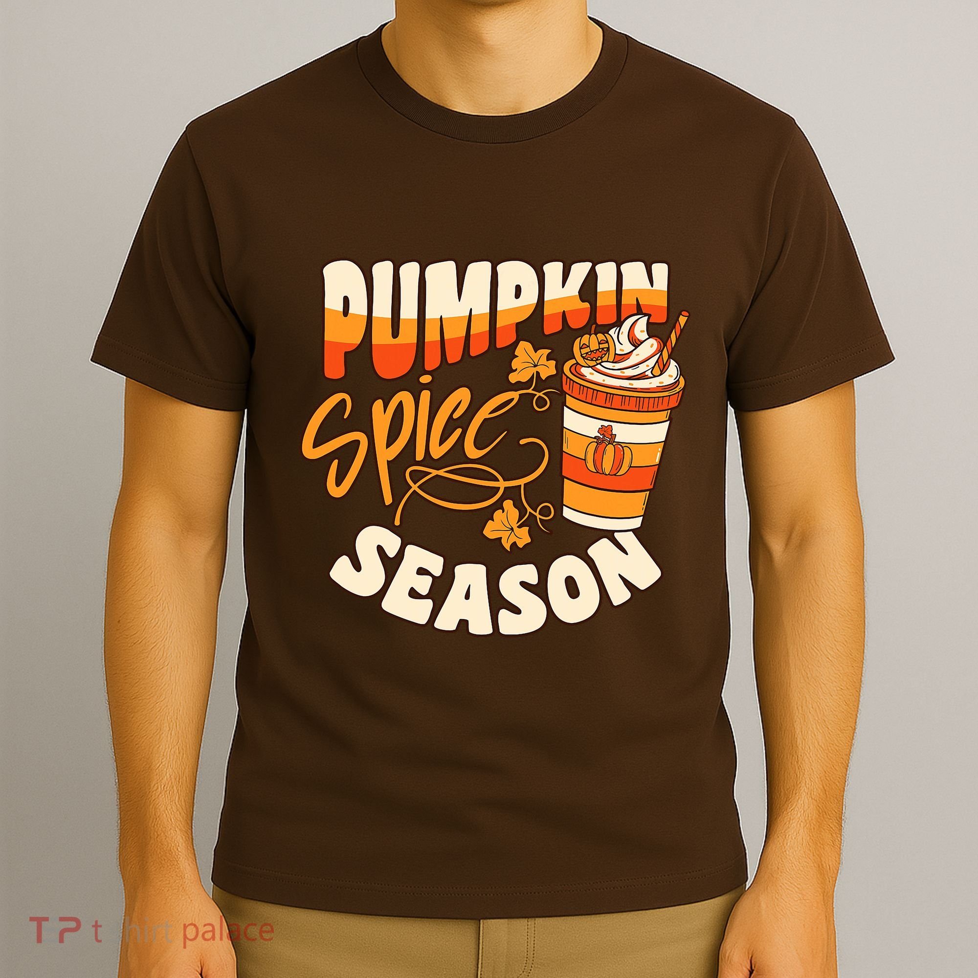 Pumpkin Spice Season Latte Coffee Fall Autumn Funny T-Shirt