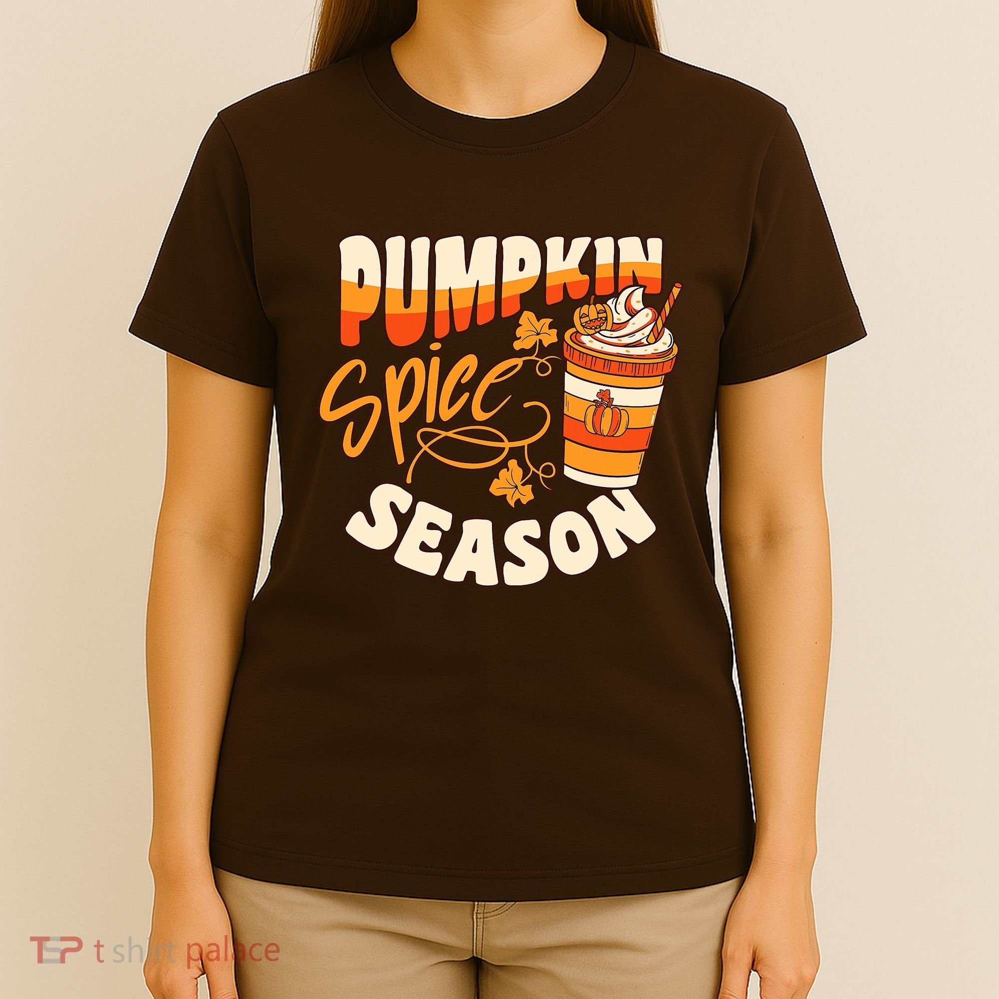 Pumpkin Spice Season Latte Coffee Fall Autumn Funny T-Shirt