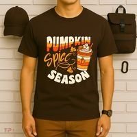 Pumpkin Spice Season Latte Coffee Fall Autumn Funny T-Shirt thumb 6
