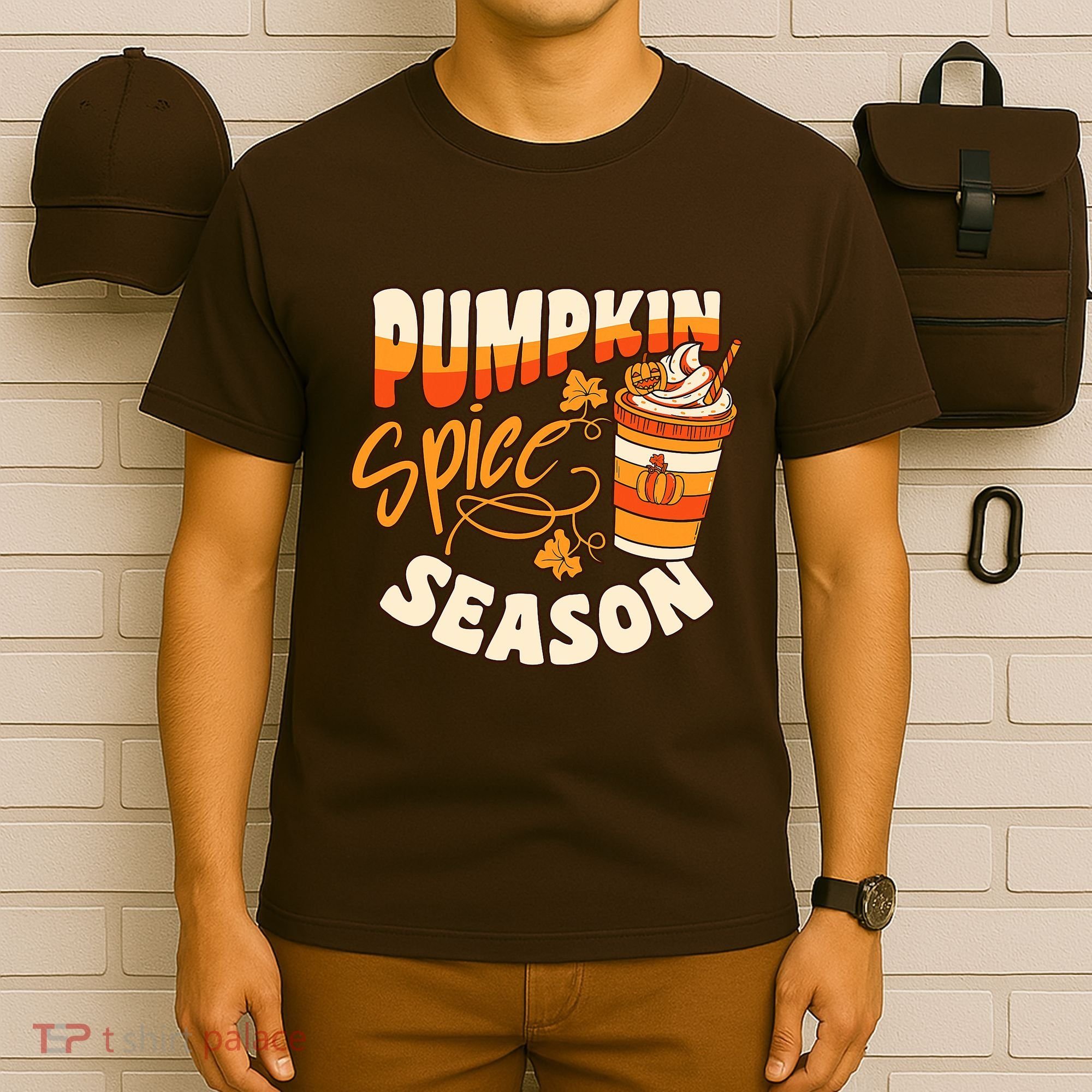 Pumpkin Spice Season Latte Coffee Fall Autumn Funny T-Shirt