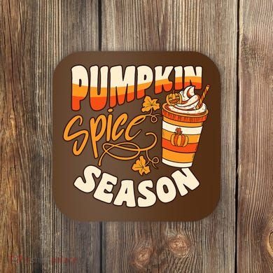 Pumpkin Spice Season Latte Coffee Fall Autumn Funny Coaster