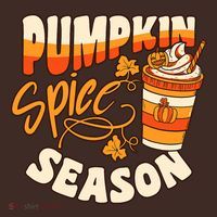 Pumpkin Spice Season Latte Coffee Fall Autumn Funny Coaster thumb 2